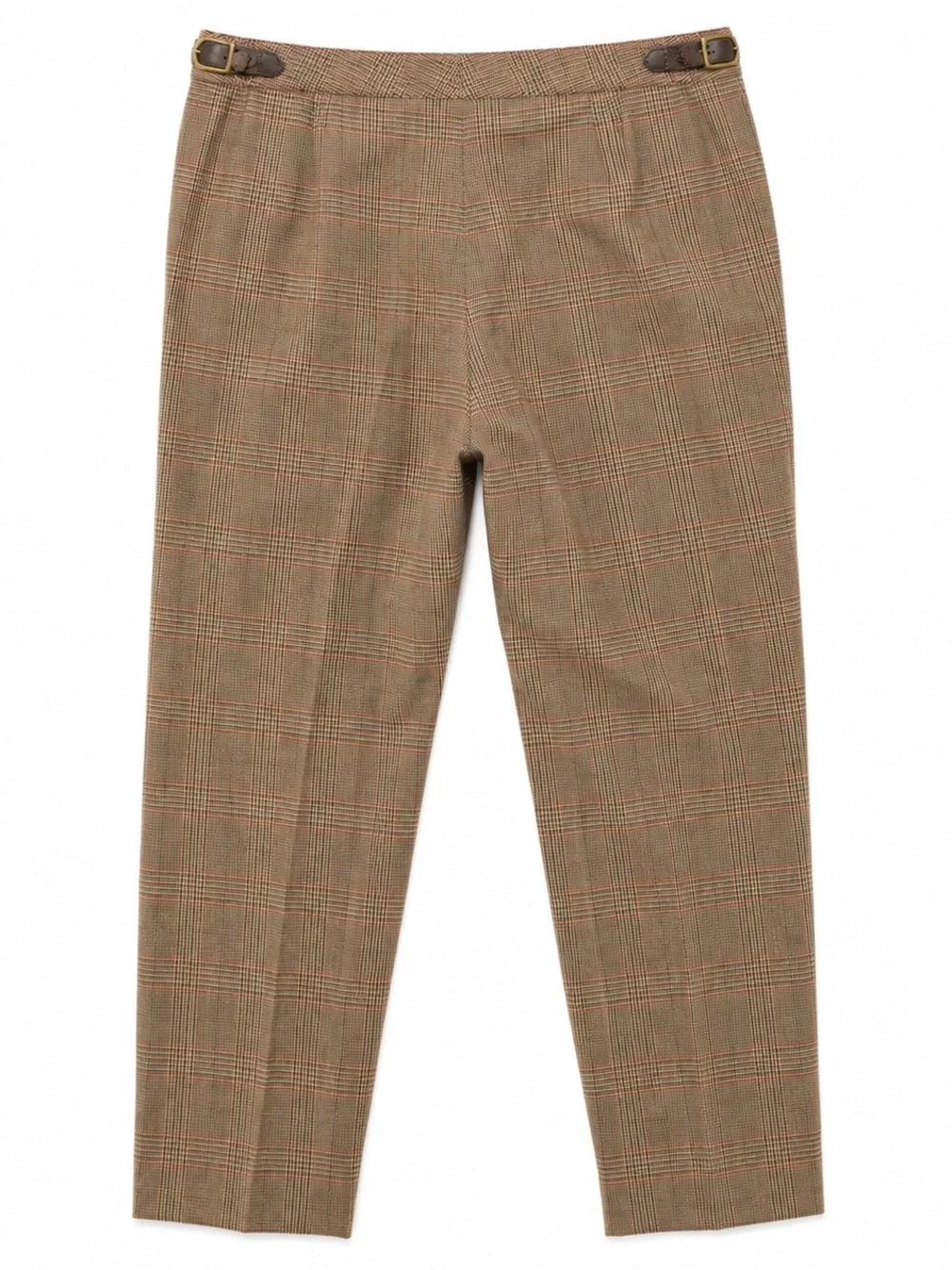 Lauren Ralph Lauren Men's Glen Plaid Chinos in Brown and Tan
